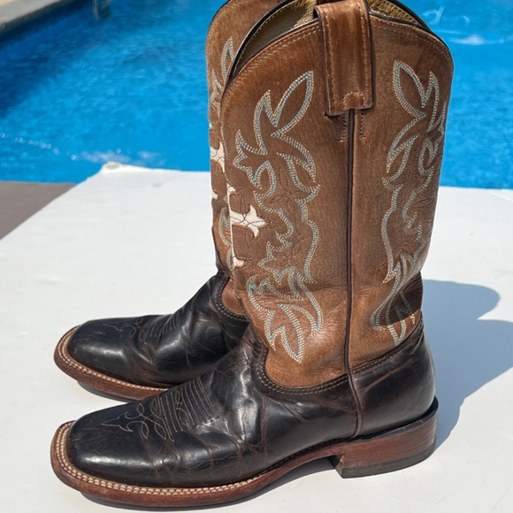 Tony Lama Women's San Saba Western Boot with Cross Inlay Size: 7.5 B (TC 1002L) - Picture 7 of 16